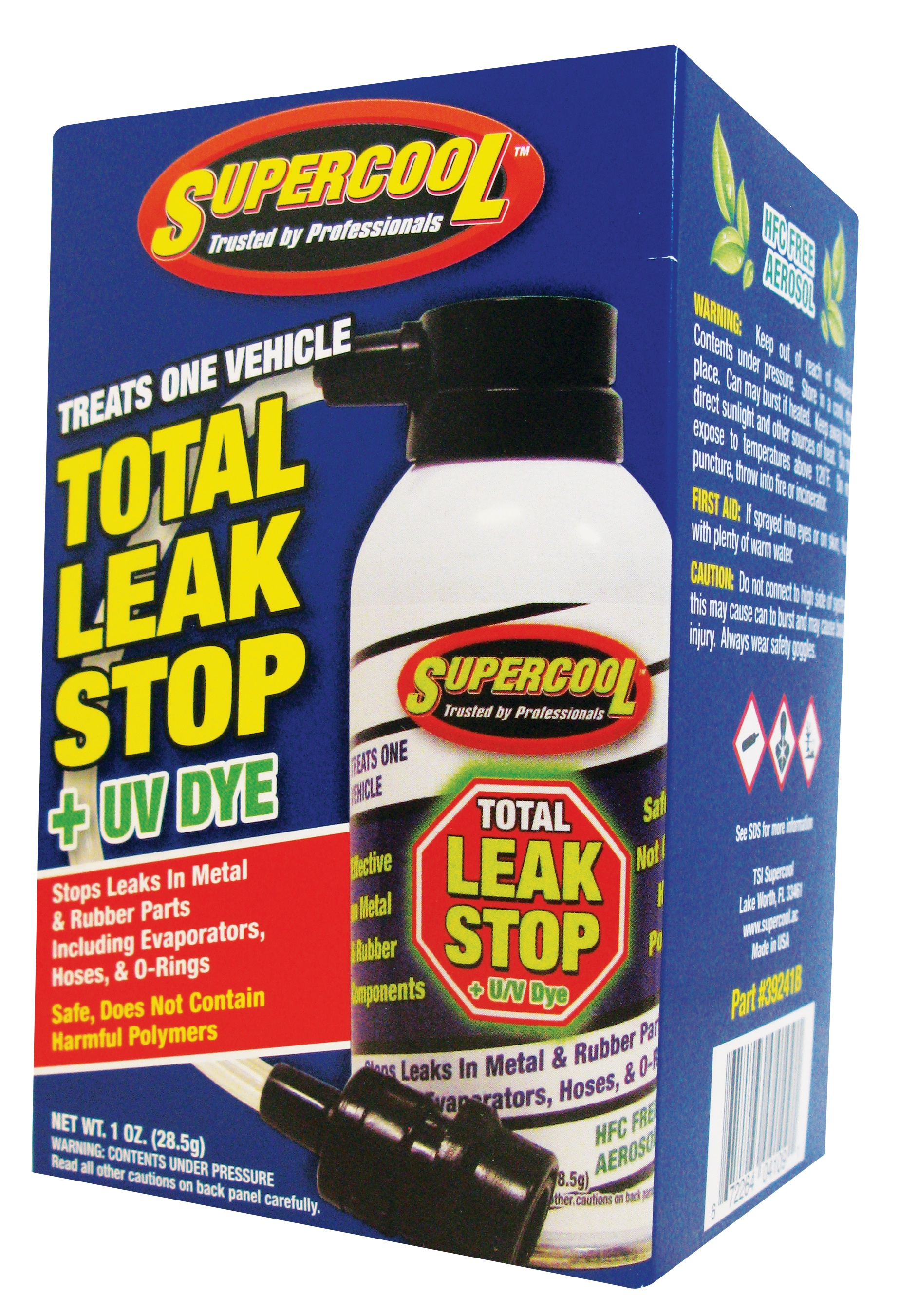 Total Leak Stop with U/V Dye & "HFC Free" Applicator 1 oz. Supercool