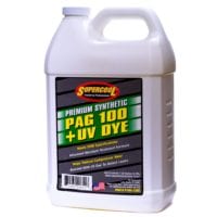 Viscosidade de óleo PAG 100 com galão de corante U / V