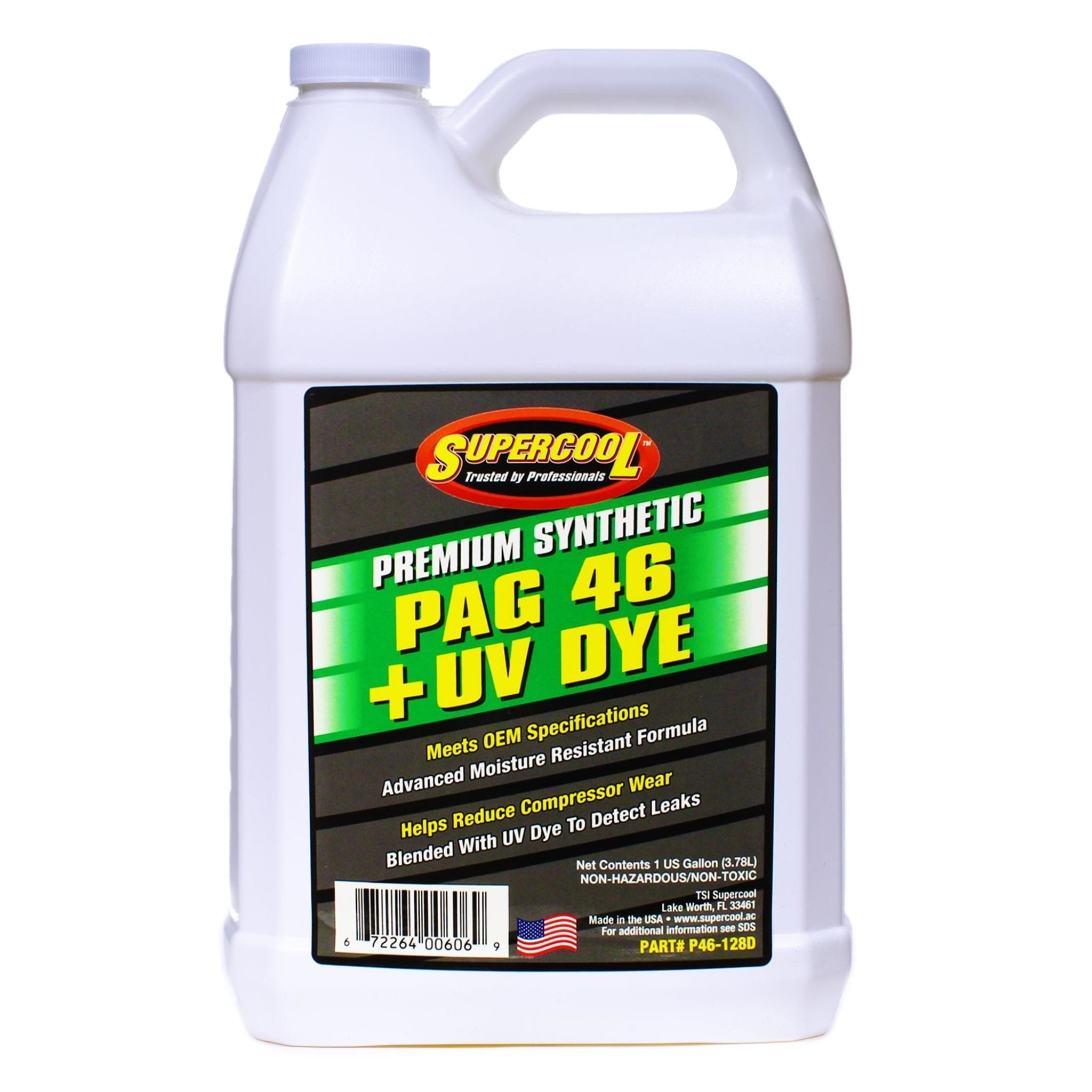 W/Uv Dye Plastic Bottle 672264001613 Supercool P46-8D A/C Compressor Pag Lubricant