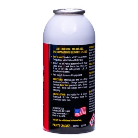 R134a Seal Leak Stop with RED Leak Detection Dye 3oz - TSI Supercool