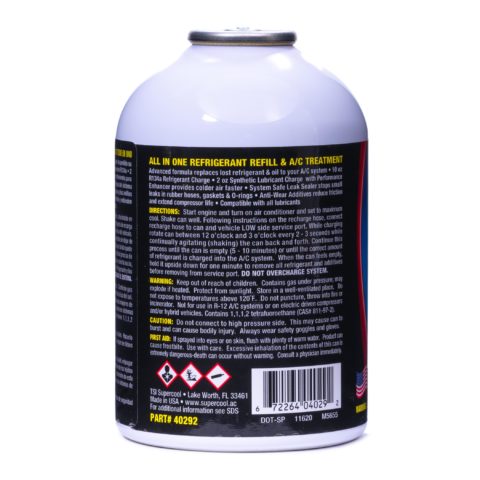 R134a with Performance Booster & Leak Stop 12oz - TSI Supercool