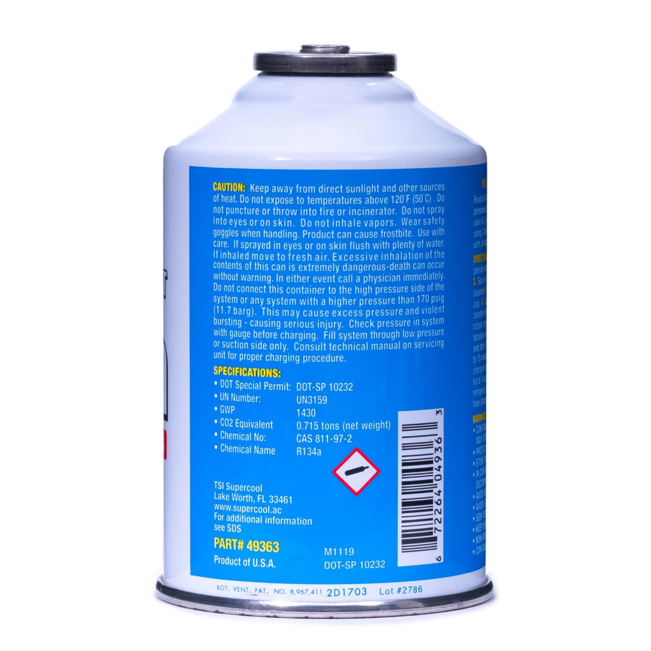 R134a Refrigerant 12oz | TSI Supercool