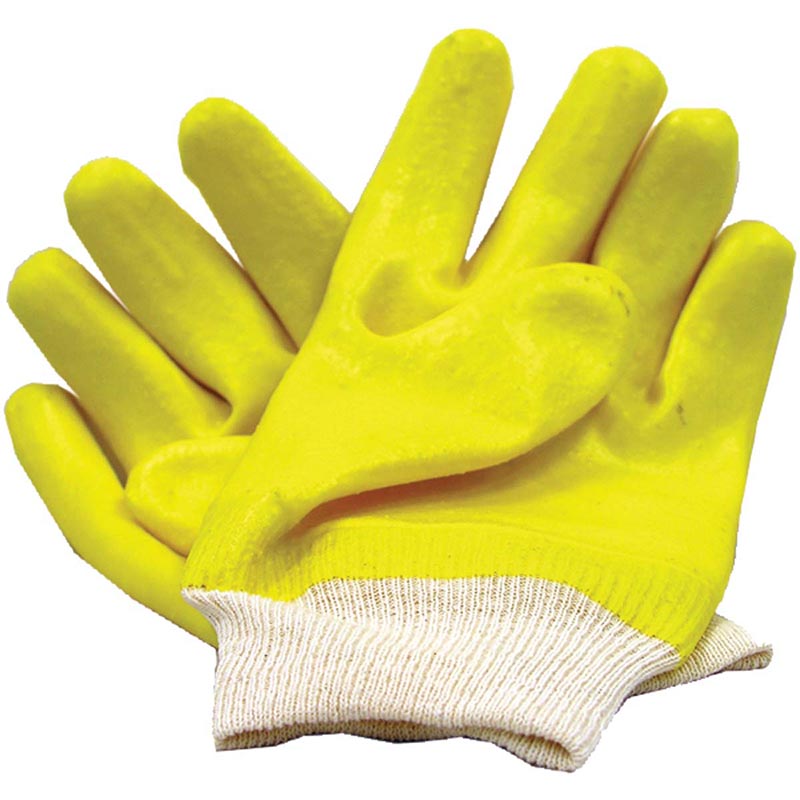 冷媒処理用手袋（黄色-PVCコーティング））