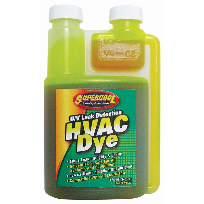 HVAC UV صبغ مركّز 8 أوقية زجاجة قياس ذاتي