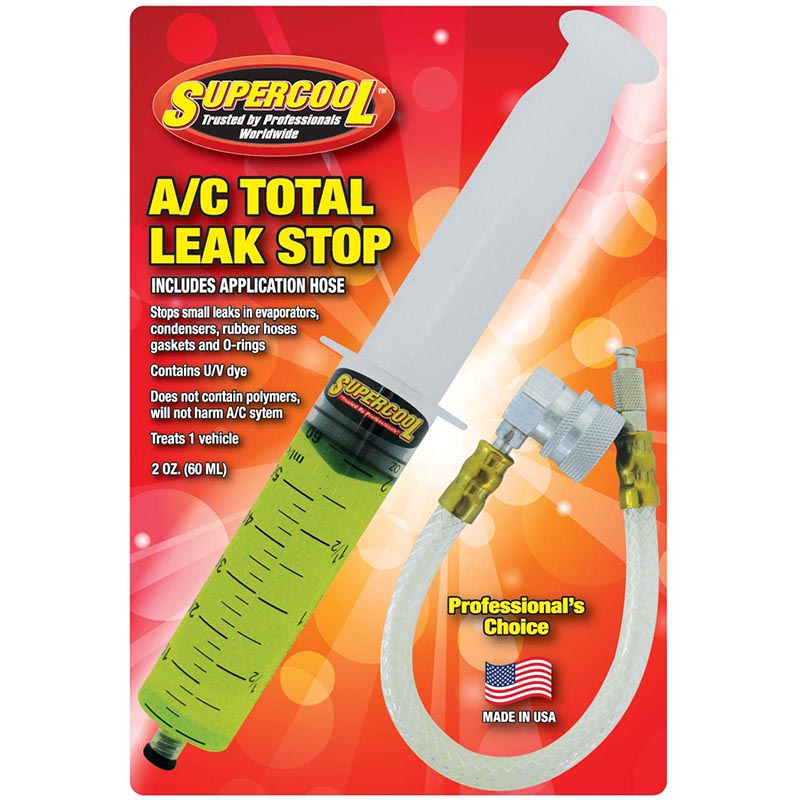 Total Leak Stop + UV Dye 2oz Syringe + Installation Hose (Treats 2 Vehicles)