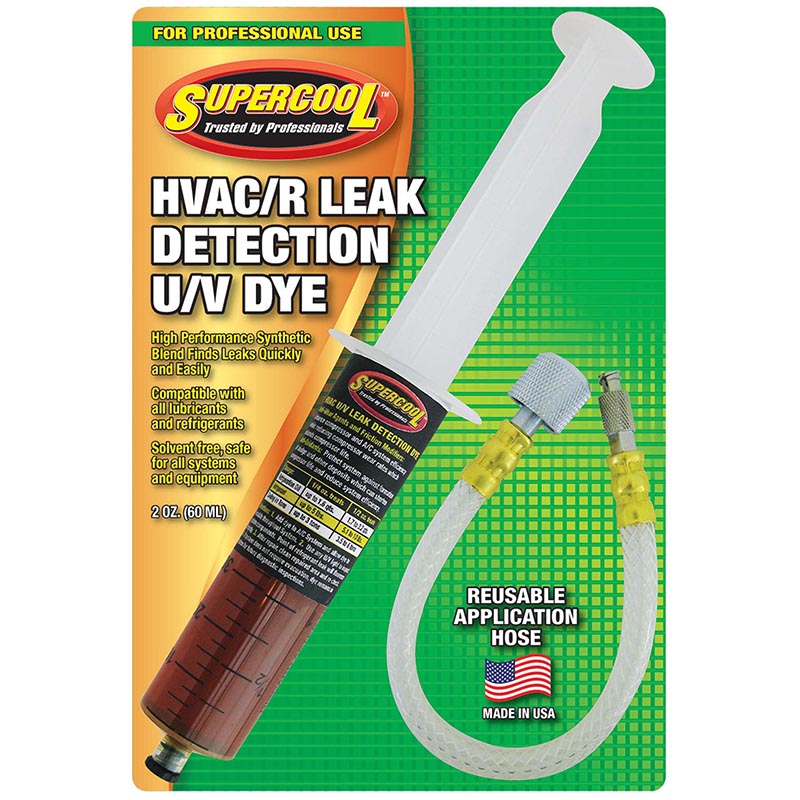 HVAC UV Dye Concentrate 2 oz Syringe in CS with Hose