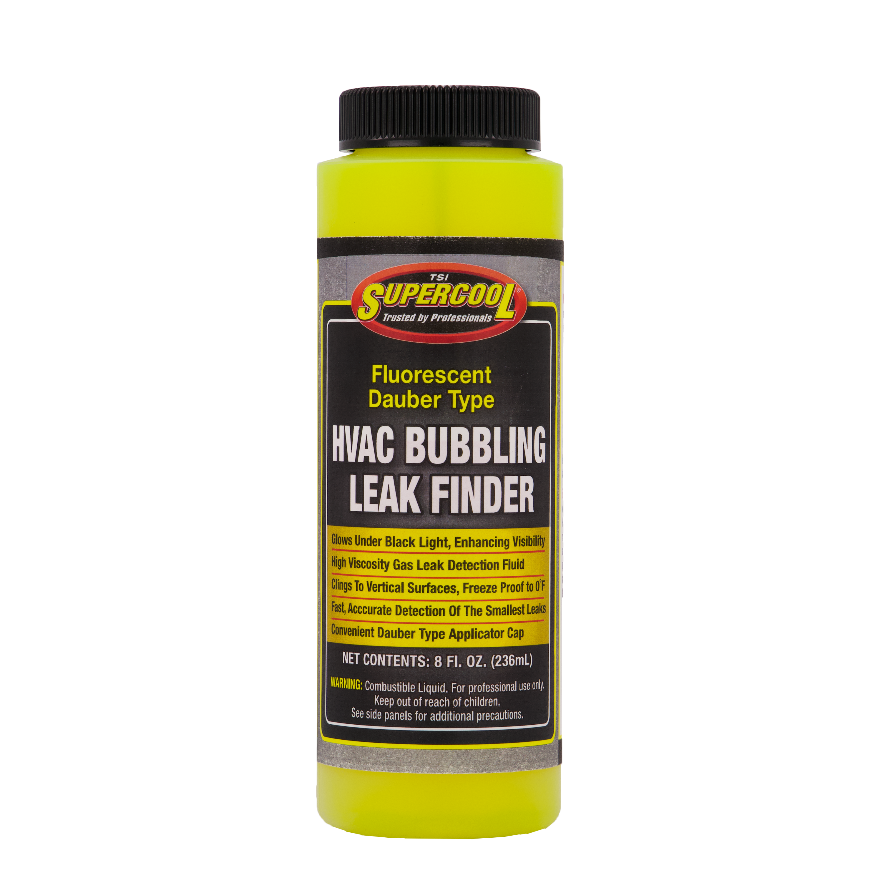 HVAC Bubbling Leak Finder U/V Yellow, Dauber-Type, 8oz - TSI Supercool